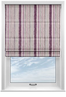 Guarda Stripe, Grape - Twist&Fit Roman Blind
